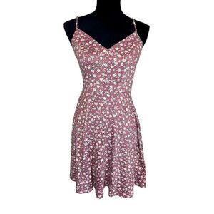 NWT NINE BRITTON JAYDE PURPLE FLORAL FIT & FLARE PURPLE‎ SOFT MINI DRESS SIZE S